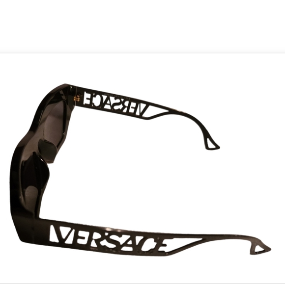 Versace Black Logo Frame Cat Eye Sunglasses